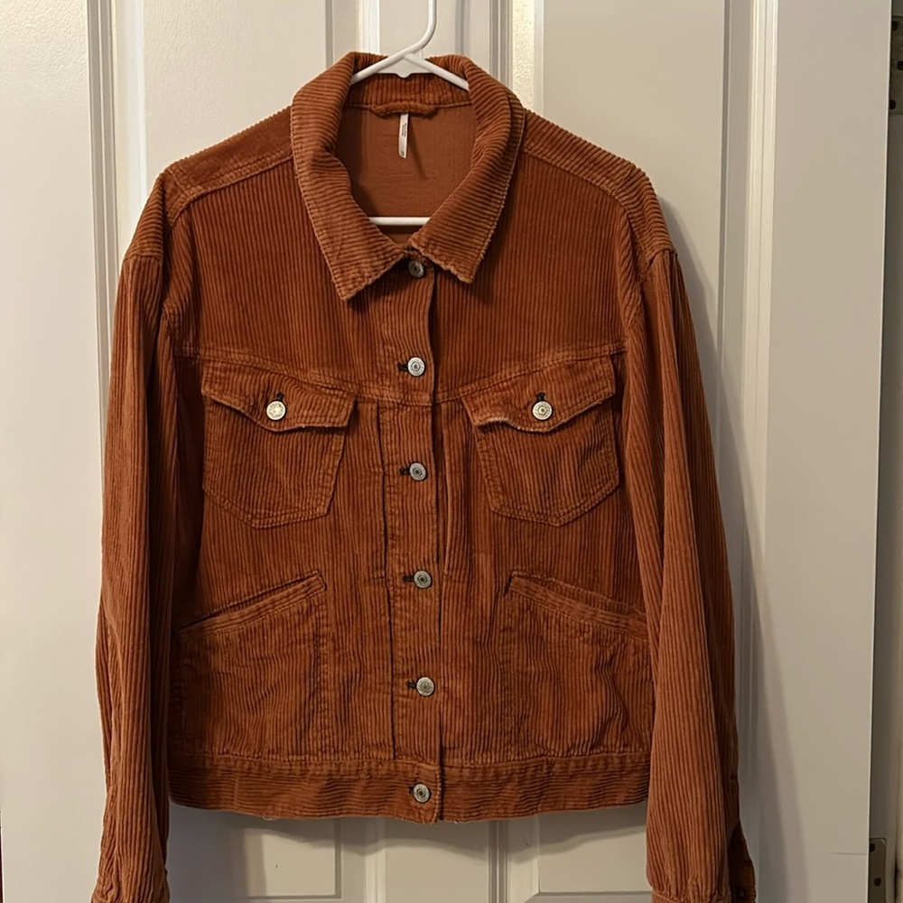 Free People corduroy jacket. Rust color